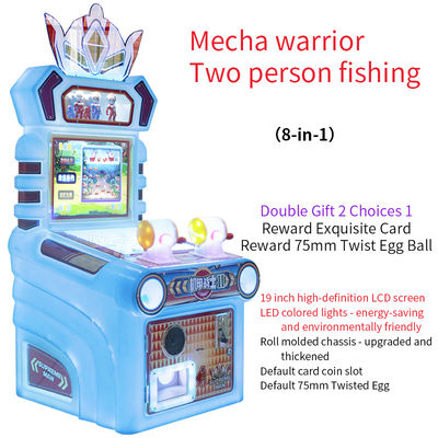 การจัดการเหรียญ Mech Warrior 2 คน การตกปลา Joystick เกมส์เกมเด็ก