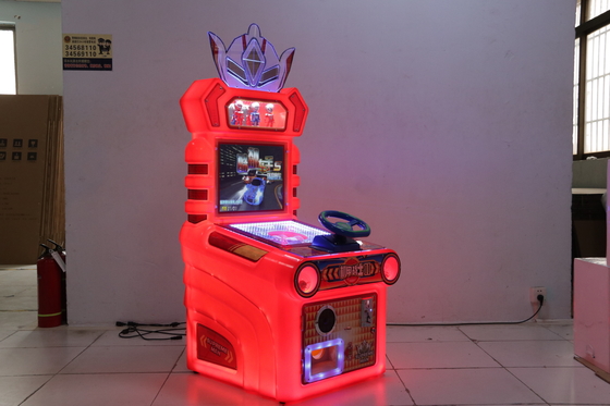 เครื่องเล่นเกมแข่งรถจำลองหยอดเหรียญคุณภาพสูงสำหรับเด็ก 220V